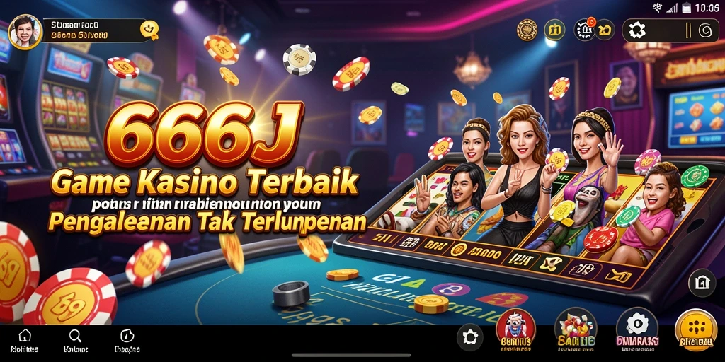 Screenshot utama 666J menampilkan keseruan gameplay Kasino.