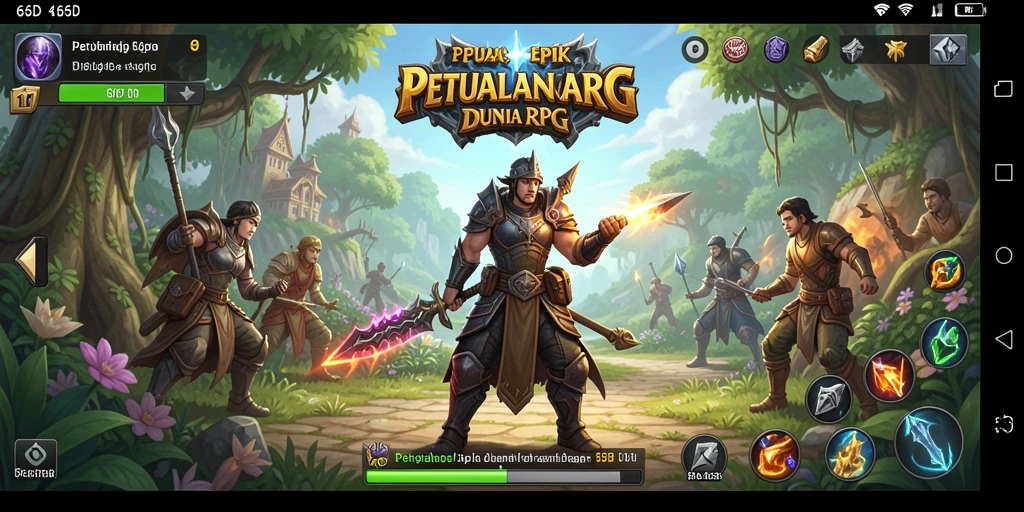 Screenshot gameplay 66D menampilkan aksi petualangan RPG yang mendebarkan.