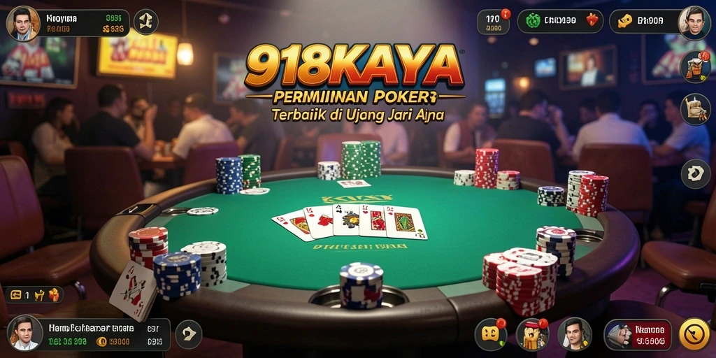 Tampilan gameplay Poker yang seru dan menarik di 918KAYA.