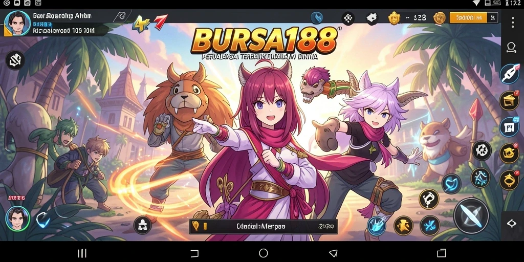 Gameplay seru dan menarik dari BURSA188 dengan karakter anime.