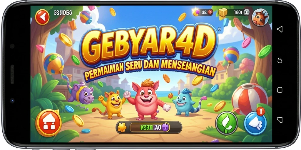 Tampakan gameplay seru GEBYAR4D yang penuh tantangan dan kesenangan.