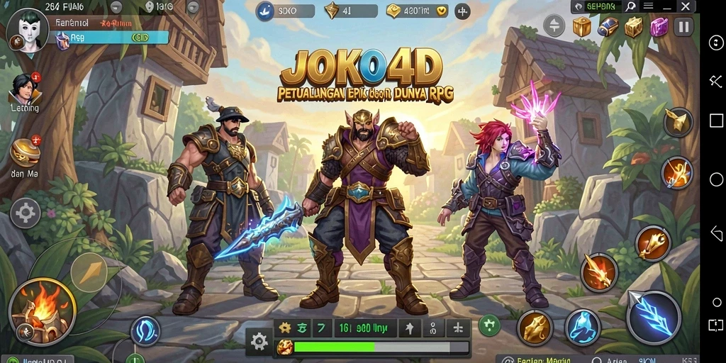 Screenshot JOKO4D menampilkan aksi seru dalam pertarungan RPG.