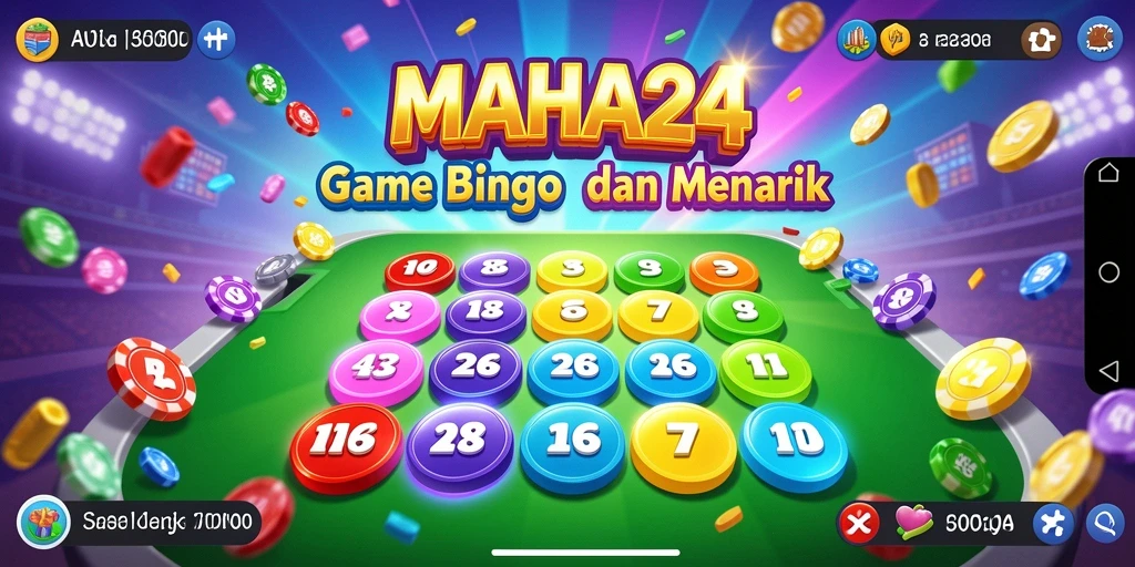Tampilan gameplay seru di MAHA24 saat bermain Bingo.
