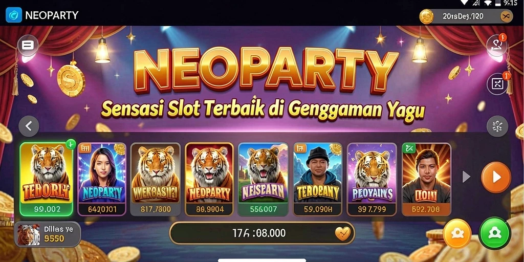Tampilan gameplay NEOPARTY yang menarik dan mengasyikkan.