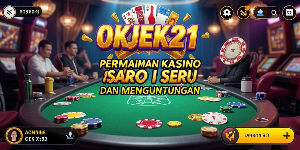 Tampilan gameplay seru dari OKJEK21 dengan berbagai opsi permainan Kasino.