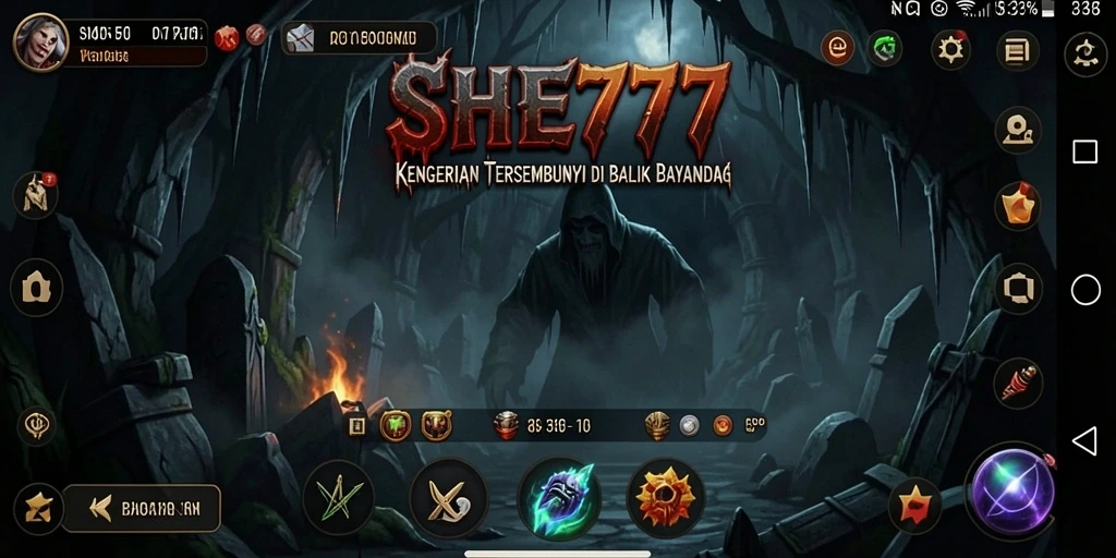 Gameplay SHE777 dengan suasana Horror dan ketegangan yang nyata.
