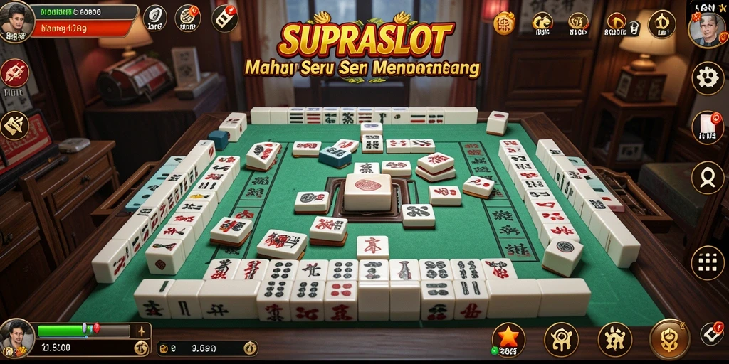 Tangkapan layar gameplay SUPRASLOT yang menampilkan aksi seru Mahjong.