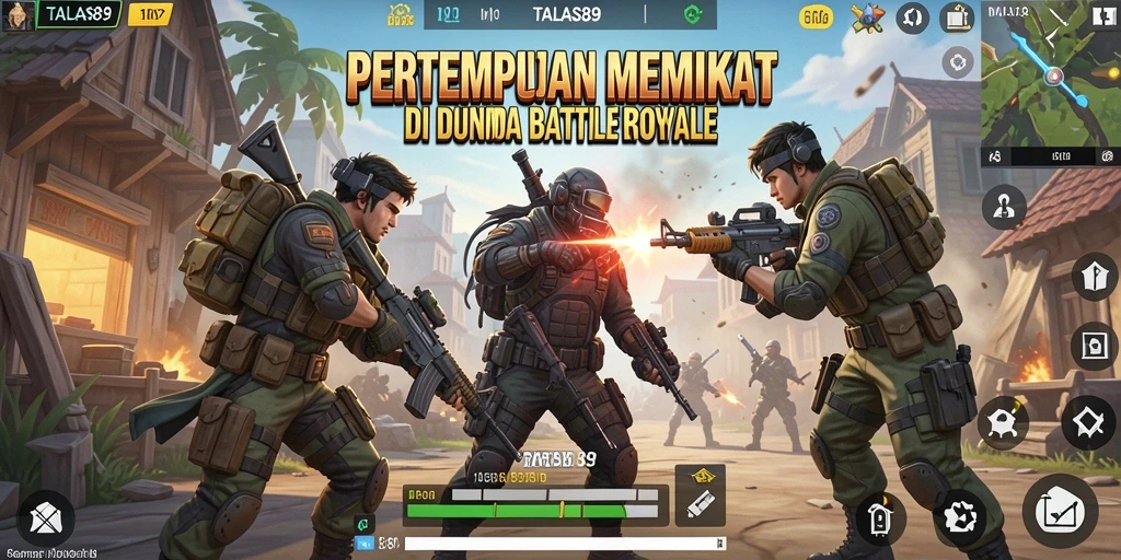Tampilan gameplay menegangkan di dunia Battle Royale.