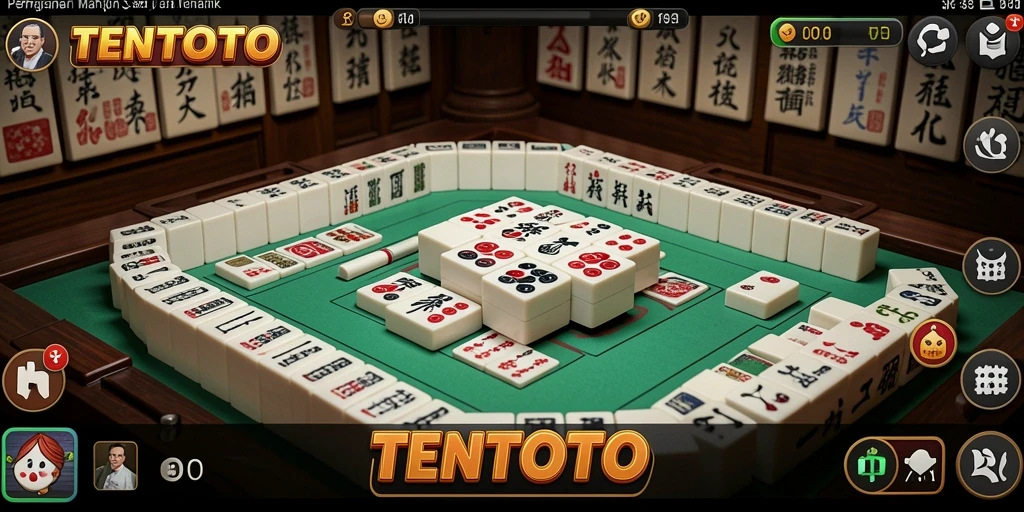 Tampilan gameplay seru dalam game Mahjong TENTOTO.