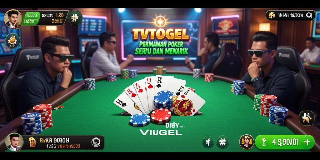 Tampilan menarik gameplay Poker di TVTOGEL.