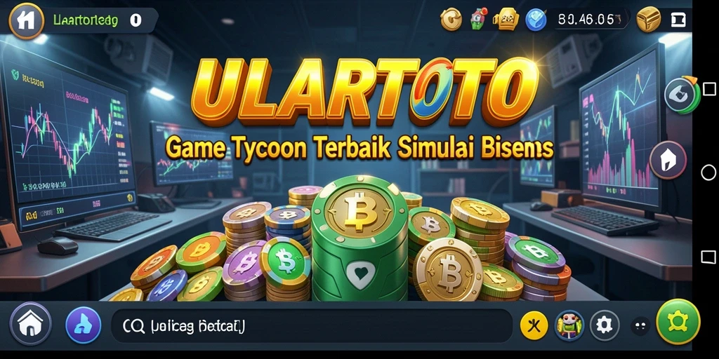 Tampilan gameplay ULARTOTO yang menawan dengan manajemen bisnis yang seru.