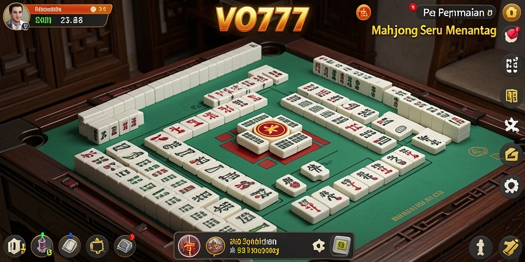 Screenshot menampilkan gameplay seru VO777 dengan tantangan Mahjong.